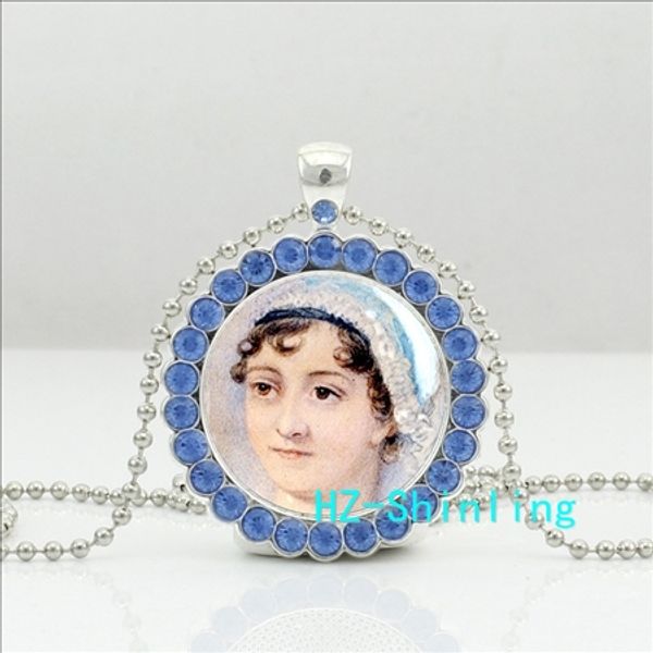 new fashion austen crystal pendant authoress pendants necklaces glass p silver jewelry necklace classic gifts hz6
new fashion austen crystal pendant authoress pendants necklaces glass p silver jewelry necklace classic gifts hz6
