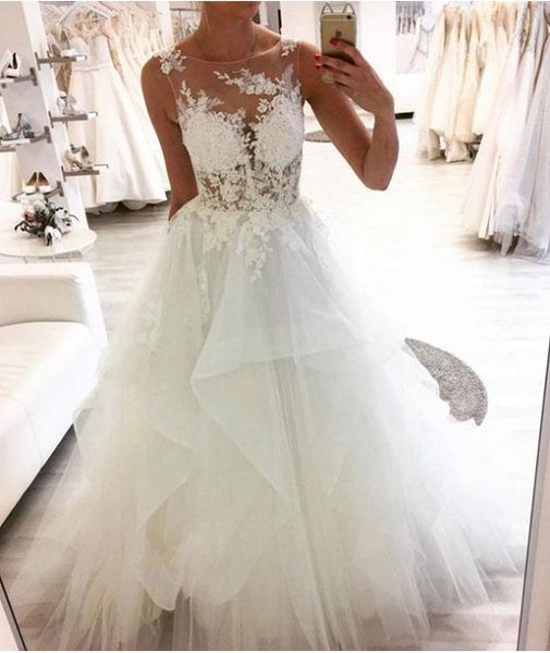 fantastic boho wedding dresses illusion lace bohemian wedding dresses sleeveless ruffles tulle elegant antique wedding dress beautiul, White
fantastic boho wedding dresses illusion lace bohemian wedding dresses sleeveless ruffles tulle elegant antique wedding dress beautiul, White