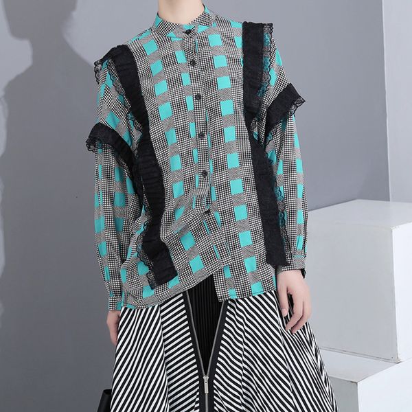 mevgo2019 autumn fashion woman plaid shirt oversize patchwork lace casual buttons long sleeve blouse female hd1285, White
mevgo2019 autumn fashion woman plaid shirt oversize patchwork lace casual buttons long sleeve blouse female hd1285, White