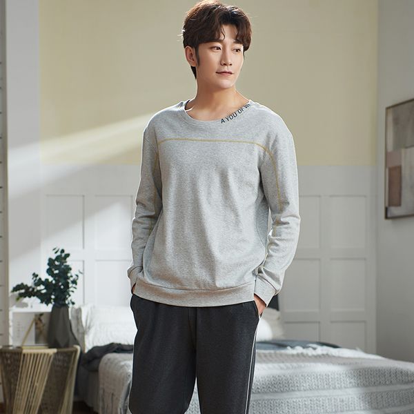 autumn men's pure full cotton pajamas letter sleepwear plus size l-4xl pajama sets casual sleep&lounge pyjamas pijamas hombre, Black;brown
autumn men's pure full cotton pajamas letter sleepwear plus size l-4xl pajama sets casual sleep&lounge pyjamas pijamas hombre, Black;brown