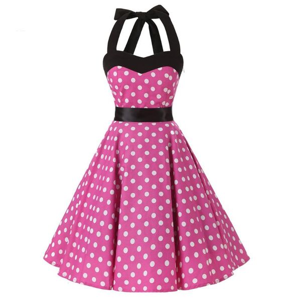 casual dresses pink polka dot dress plus size elegant 50s 60s retro vintage runway party summer halter women vd0527, Black;gray
casual dresses pink polka dot dress plus size elegant 50s 60s retro vintage runway party summer halter women vd0527, Black;gray