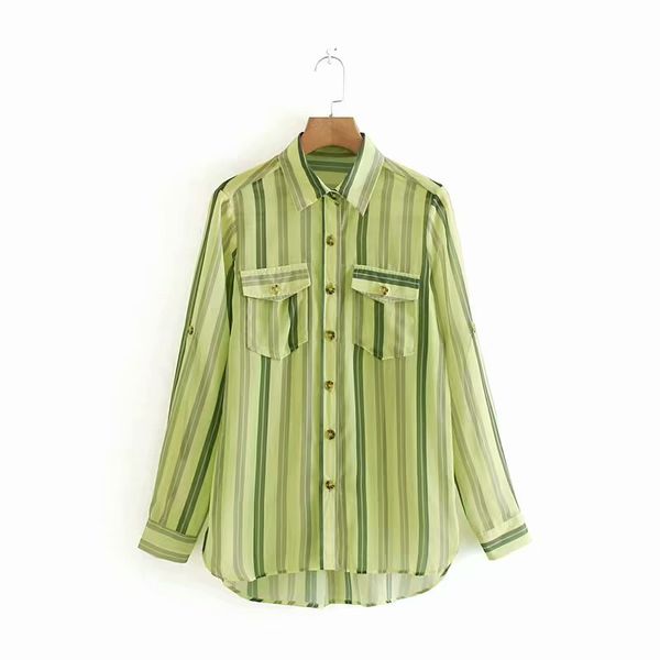 2019 women vitage double pockets striped print business blouse roll up sleeve shirts female casual slim blusas ls3764, White
2019 women vitage double pockets striped print business blouse roll up sleeve shirts female casual slim blusas ls3764, White