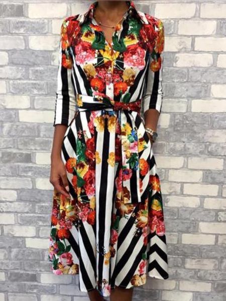 women casual autumn half sleeve maxi dress ladies floral v-neck split loose knee-length shirt dresses, Black;gray
women casual autumn half sleeve maxi dress ladies floral v-neck split loose knee-length shirt dresses, Black;gray