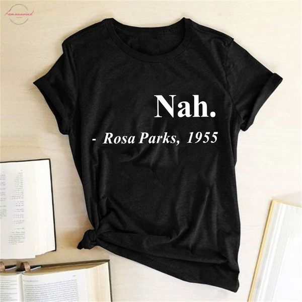 equal rights slogan women t shirt nah.rosa parks,1955 letter printed tshrits short sleeve hipster streetwear graphic tees, White
equal rights slogan women t shirt nah.rosa parks,1955 letter printed tshrits short sleeve hipster streetwear graphic tees, White