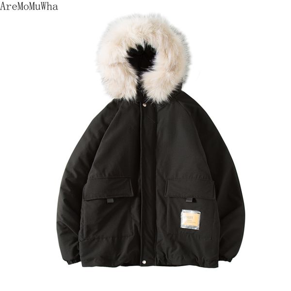 aremomuwha winter new large fur collar cotton men's tooling cotton casual loose jacket padded bread men's clothing, Black
aremomuwha winter new large fur collar cotton men's tooling cotton casual loose jacket padded bread men's clothing, Black
