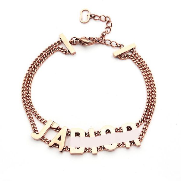 2020 designer ja letter double bracelet ladies selling d letter double bracelet, Black
2020 designer ja letter double bracelet ladies selling d letter double bracelet, Black