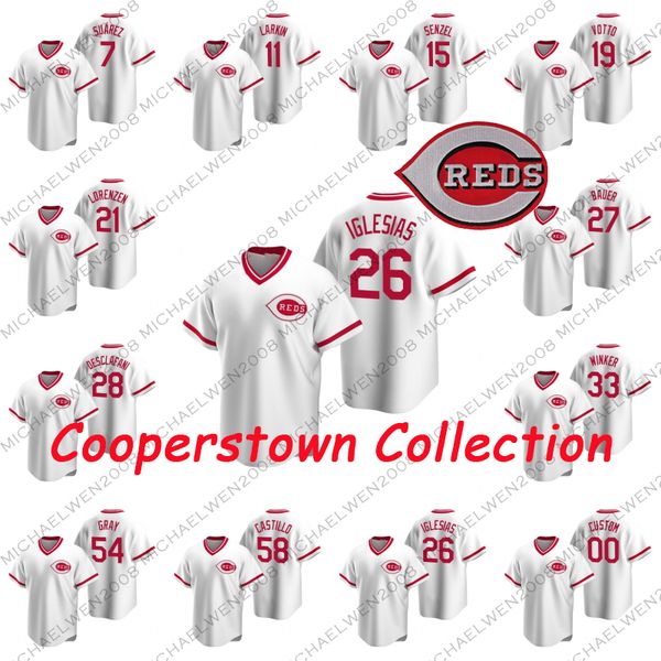 2020 7 eugenio suarez 11 barry larkin 15 nick senzel 19 joey votto 21 michael lorenzen 26 raisel iglesias cooperstown collection home jersey, Blue;black
2020 7 eugenio suarez 11 barry larkin 15 nick senzel 19 joey votto 21 michael lorenzen 26 raisel iglesias cooperstown collection home jersey, Blue;black