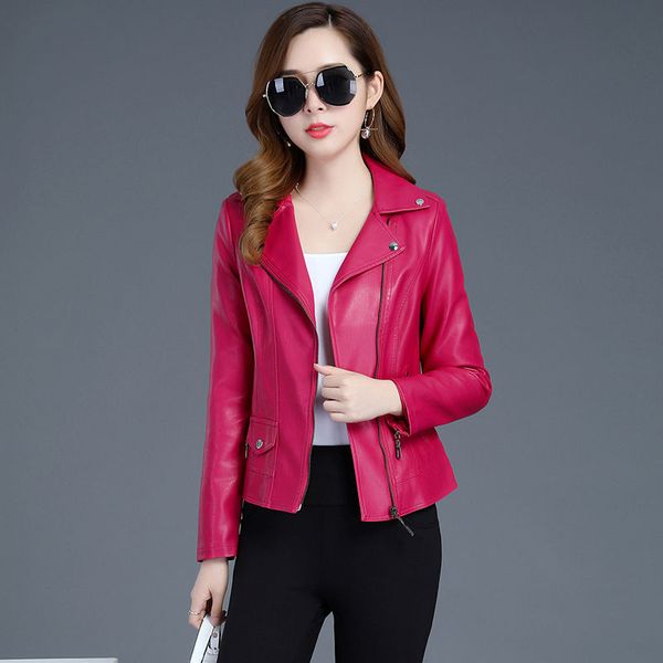 slim leather jacket women female spring and autumn leather coat women students 2019 new women's motorcycle jacket, Black
slim leather jacket women female spring and autumn leather coat women students 2019 new women's motorcycle jacket, Black
