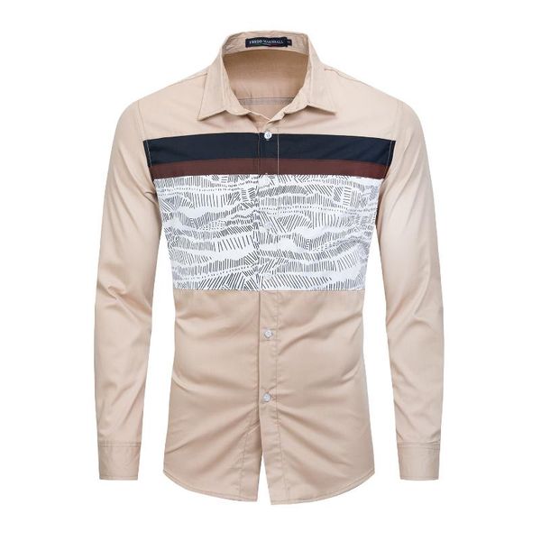 2020 da jauna men shirt printed coton slim fit designer shirts for man long sleeve business regular fit, White;black
2020 da jauna men shirt printed coton slim fit designer shirts for man long sleeve business regular fit, White;black