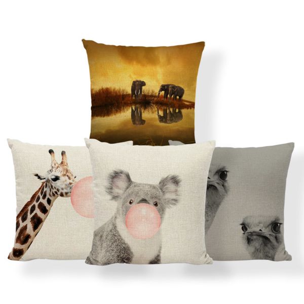 personalized colorful gray cushion cover giraffe horse elephant dog lion tiger rabbit decorative grass farm sofa pillow cover
personalized colorful gray cushion cover giraffe horse elephant dog lion tiger rabbit decorative grass farm sofa pillow cover