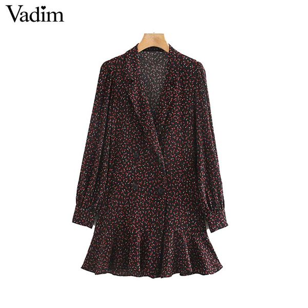 vadim women floral print wrap dress v neck long sleeve a line pleated retro female stylish mini dresses vestidos qc952, Black;gray
vadim women floral print wrap dress v neck long sleeve a line pleated retro female stylish mini dresses vestidos qc952, Black;gray
