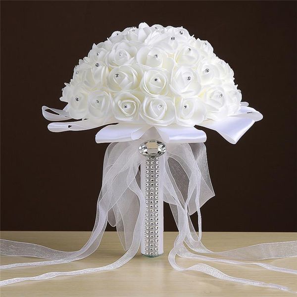 pure white love rose artificial bridal flowers bride bouquets wedding bouquet crystal ivory silk ribbon new buque de noiva cpa1548
pure white love rose artificial bridal flowers bride bouquets wedding bouquet crystal ivory silk ribbon new buque de noiva cpa1548