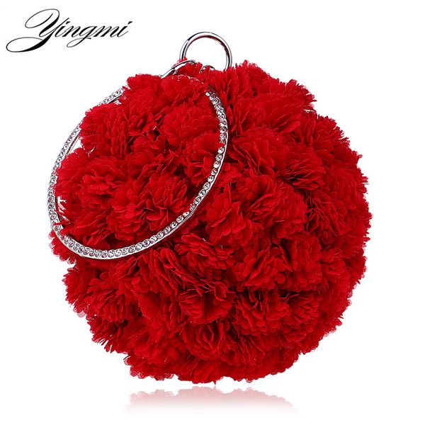 yingmi flower party women bag crystal round small day clutch wedding bridal chain shoulder handbags one side purse bag
yingmi flower party women bag crystal round small day clutch wedding bridal chain shoulder handbags one side purse bag