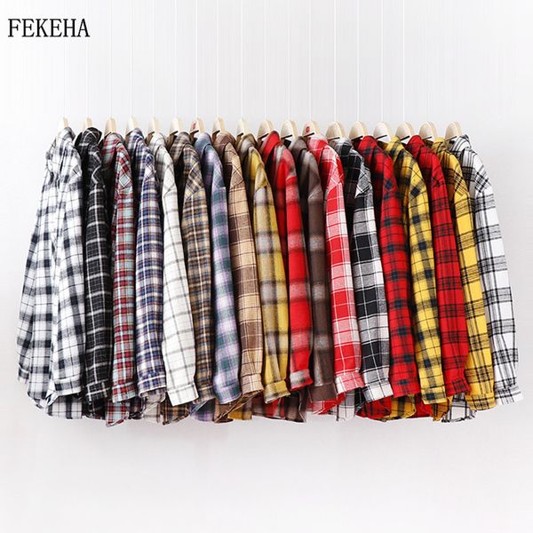 fashion women plaid shirt chic checked blouse long sleeve female casual print shirts loose cotton blusas, White
fashion women plaid shirt chic checked blouse long sleeve female casual print shirts loose cotton blusas, White