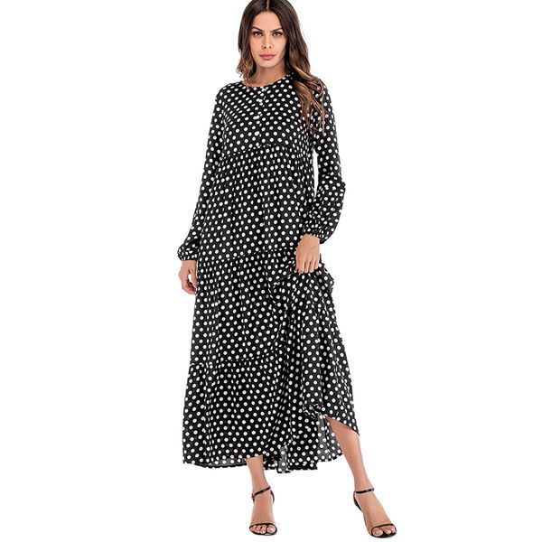 women polka dot dress buttons ruffle long sleeve big size ladies dresses loose maxi gown autumn beach vintage boho dress 2019, Black;gray
women polka dot dress buttons ruffle long sleeve big size ladies dresses loose maxi gown autumn beach vintage boho dress 2019, Black;gray