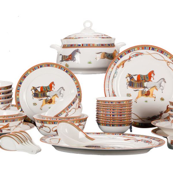 western style 58 pcs horse beautiful drawing dinner plate sets bowls spoons in set dinnerware sets
western style 58 pcs horse beautiful drawing dinner plate sets bowls spoons in set dinnerware sets