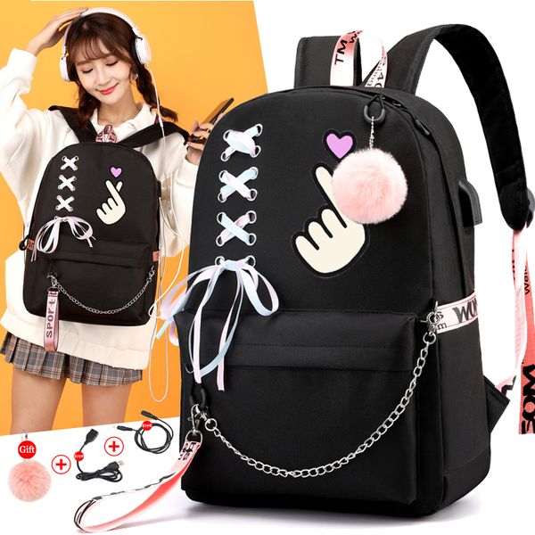 fashion women backpack cute teenager girls bookbag canvas shoulder bag female student school bags tassel chain decoration
fashion women backpack cute teenager girls bookbag canvas shoulder bag female student school bags tassel chain decoration