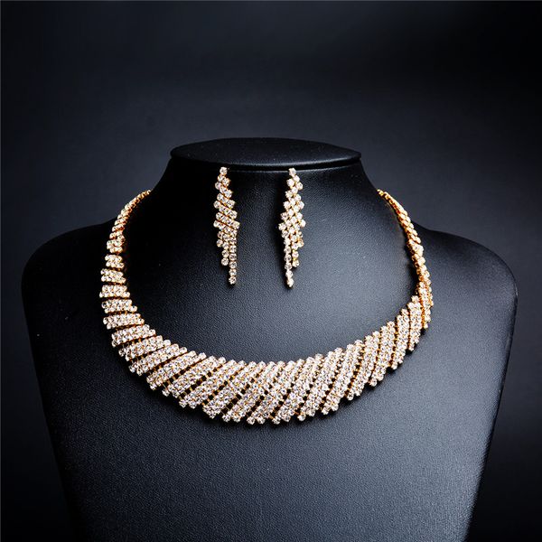 Gold Bridal Crystal Jewelry Set Necklace Earrings Wedding Jewelry Sets For Bride Bridesmaid Women Bridal Accessories
Gold Bridal Crystal Jewelry Set Necklace Earrings Wedding Jewelry Sets For Bride Bridesmaid Women Bridal Accessories