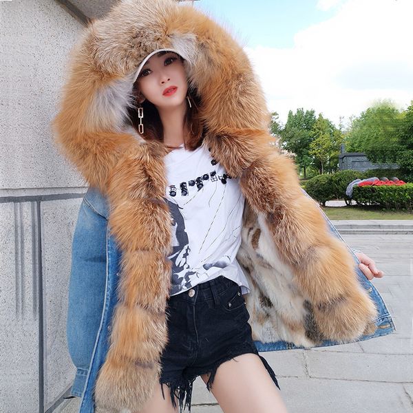 rabbit fur liner warm hole pure cotton cowboy women parkas medium long fox fur collar hooded coat winter jacket female outwear, Black
rabbit fur liner warm hole pure cotton cowboy women parkas medium long fox fur collar hooded coat winter jacket female outwear, Black