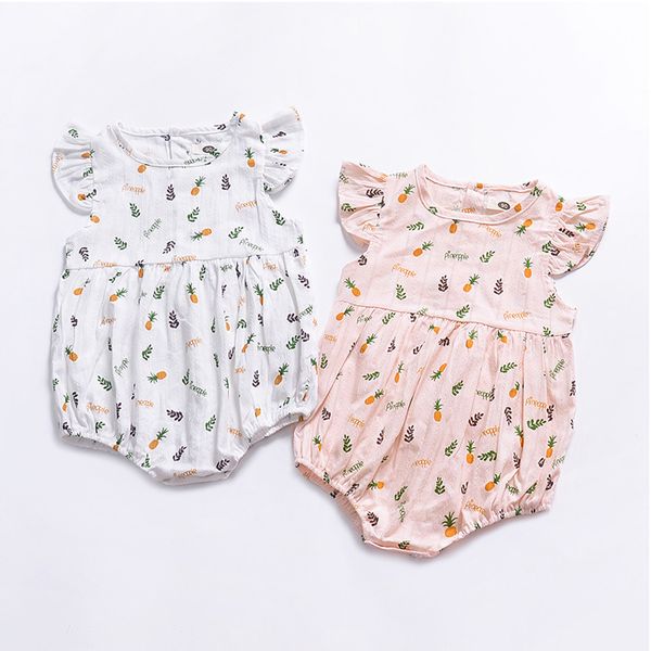 baby girls pineapple print romper ins summer fly sleeve printed jumpsuits 2019 kids climbing clothes children fashion boutique clothing z01, Blue 
baby girls pineapple print romper ins summer fly sleeve printed jumpsuits 2019 kids climbing clothes children fashion boutique clothing z01, Blue