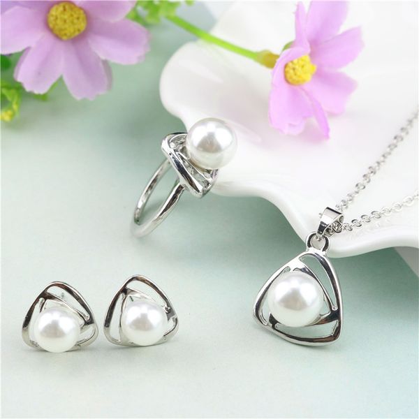 fashion bridal jewelry set silver gold color simulated pearl pendant necklace earrings rings jewelry valentine day gift z4
fashion bridal jewelry set silver gold color simulated pearl pendant necklace earrings rings jewelry valentine day gift z4