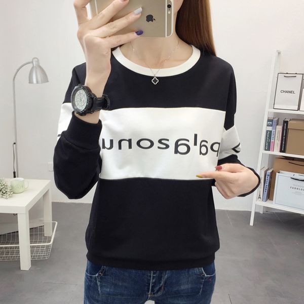 women's t-shirt 2021 letter t-shirts women patchwork o-neck cotton female casual loose long sleeve tee shirt woman white black harajuk
women's t-shirt 2021 letter t-shirts women patchwork o-neck cotton female casual loose long sleeve tee shirt woman white black harajuk