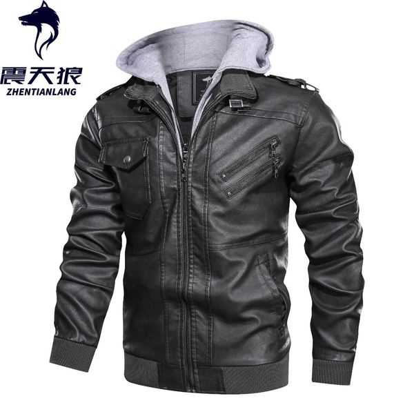 cross border for manufacturers direct selling amazon men jacket leather coat pu detachable hat europe and america, Black
cross border for manufacturers direct selling amazon men jacket leather coat pu detachable hat europe and america, Black