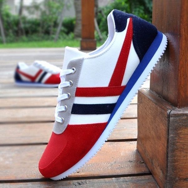 men casual shoes lace up canvas men shoes mixed color trainers sneakers casual, Black
men casual shoes lace up canvas men shoes mixed color trainers sneakers casual, Black