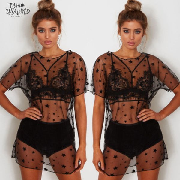 women star printed dresses short sleeve casual mesh transparent new black summer mini dress women, Black;gray
women star printed dresses short sleeve casual mesh transparent new black summer mini dress women, Black;gray