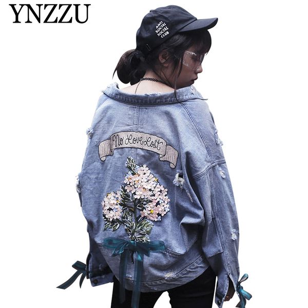women's jackets ynzzu 2021 arrival floral embroidery denim jacket lace up oversize causal jeans coat turn down collar autumn outwear yo, Black;brown
women's jackets ynzzu 2021 arrival floral embroidery denim jacket lace up oversize causal jeans coat turn down collar autumn outwear yo, Black;brown