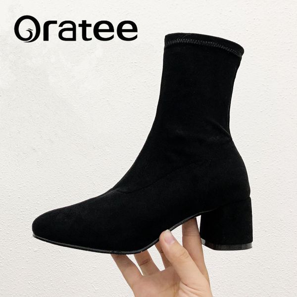 new stretch socks boots women shoes slip ankle boots spring winter elegant square high heels shoes female plus size 33-43, Black
new stretch socks boots women shoes slip ankle boots spring winter elegant square high heels shoes female plus size 33-43, Black
