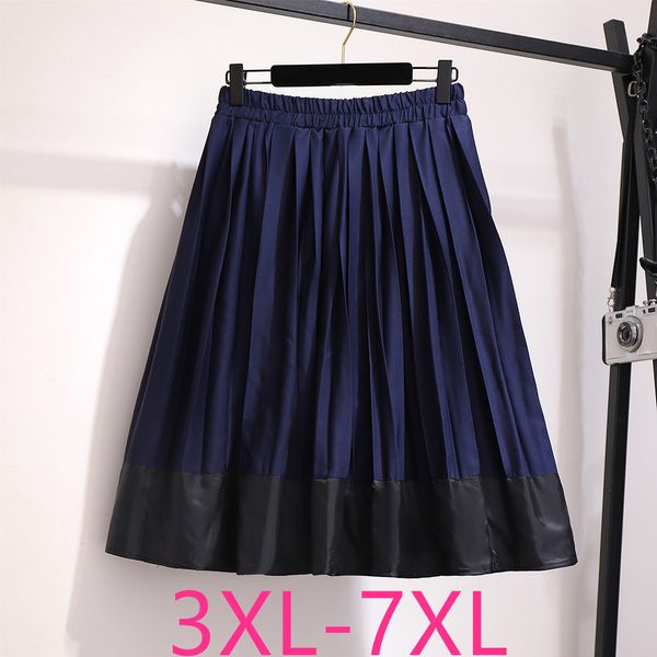 2019 autumn winter plus size skirt for women large casual loose elastic waist scollop pleated long skirts blue 4xl 5xl 6xl 7xl, Black
2019 autumn winter plus size skirt for women large casual loose elastic waist scollop pleated long skirts blue 4xl 5xl 6xl 7xl, Black