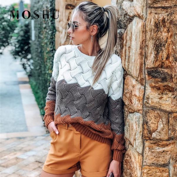 knitted pullover sweater women 2019 winter patchwork color long sleeve crewneck vintage ladies pullovers jumper mit streifen, White;black
knitted pullover sweater women 2019 winter patchwork color long sleeve crewneck vintage ladies pullovers jumper mit streifen, White;black