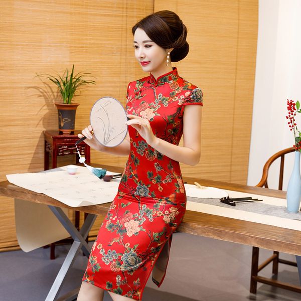 sheng coco retro qipao women's wear chinese modern fashion satin dress red flowers cheongsam china party style dresses vestido
sheng coco retro qipao women's wear chinese modern fashion satin dress red flowers cheongsam china party style dresses vestido