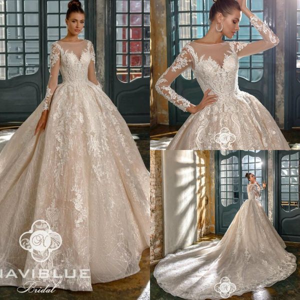 2020 naviblue modest wedding dresses jewel neck lace applique sequins country vestidos de novia a line vintage long sleeve wedding dress, White
2020 naviblue modest wedding dresses jewel neck lace applique sequins country vestidos de novia a line vintage long sleeve wedding dress, White