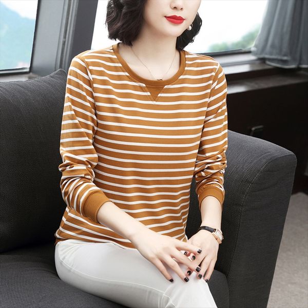 2020 loose large size women's striped long sleeve female mother's 2020 loose large size women's striped long sleeve t-shirt t, White
2020 loose large size women's striped long sleeve female mother's 2020 loose large size women's striped long sleeve t-shirt t, White