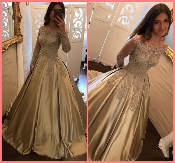 robe de bal longue gold prom dress long 2019 beaded sequins plus size satin long sleeves prom dresses evening party gowns, Black
robe de bal longue gold prom dress long 2019 beaded sequins plus size satin long sleeves prom dresses evening party gowns, Black