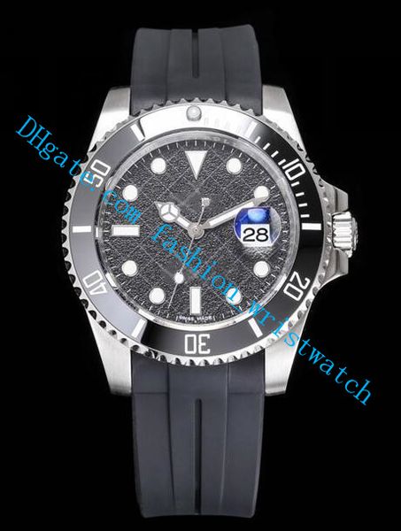 Promotion Price New 116610ln Stainless Black Ceramic Bezel 8215 Movement 40mm Rubber Strap Luminous Automatic Sports Men Watch Fashion Watch