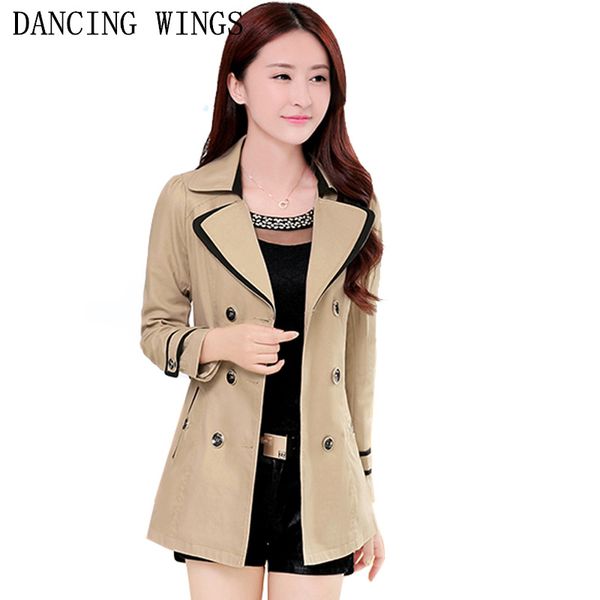 spring fashion double breasted women trench coat plus size 3xl female casual windbreaker outwear 4 colors, Tan;black
spring fashion double breasted women trench coat plus size 3xl female casual windbreaker outwear 4 colors, Tan;black