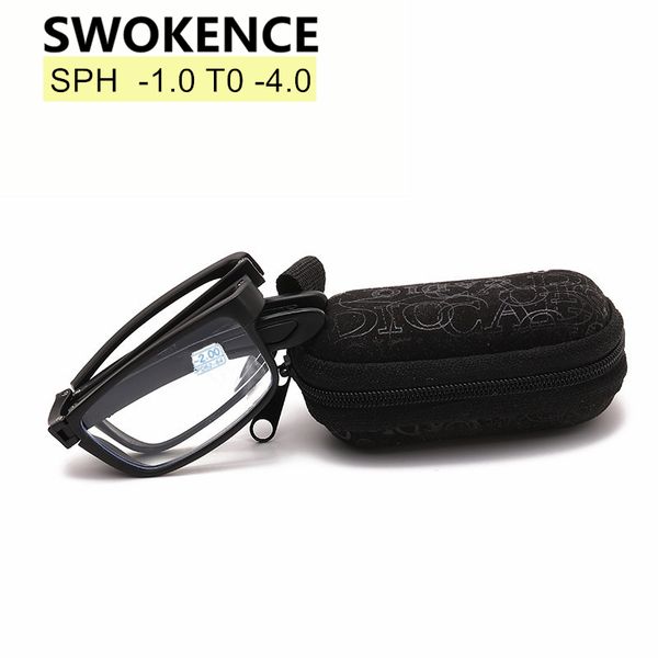 swokence sph -1 to -4.0 folded prescription glasses for myopia women men collapsed frame spectacles for nearsighted folding f120, Black
swokence sph -1 to -4.0 folded prescription glasses for myopia women men collapsed frame spectacles for nearsighted folding f120, Black