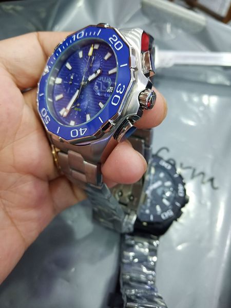 chronograph word luxury designer mens watch 44mm blue dial quartz battery original strap sapphire glass watche, Slivery;brown
chronograph word luxury designer mens watch 44mm blue dial quartz battery original strap sapphire glass watche, Slivery;brown