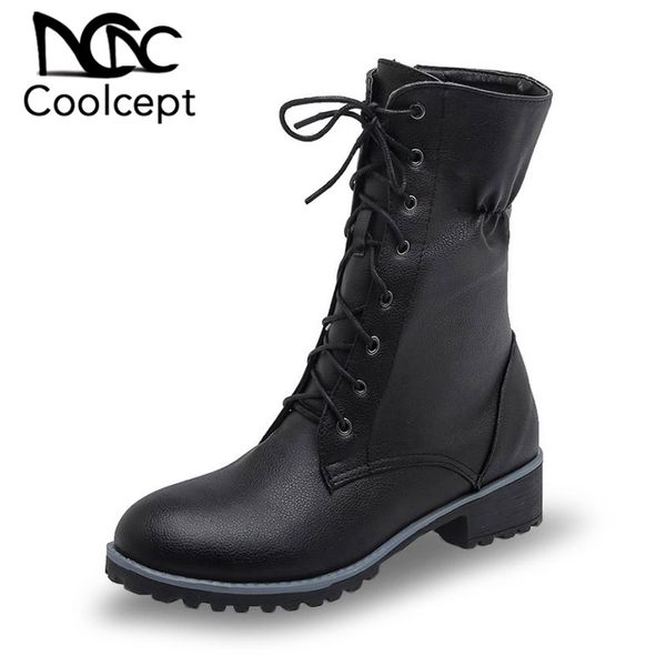 coolcept 2020 new women ankle boots round toe solid color leisure shoes zipper cross strap winter warm woman shoes size 33-43, Black
coolcept 2020 new women ankle boots round toe solid color leisure shoes zipper cross strap winter warm woman shoes size 33-43, Black