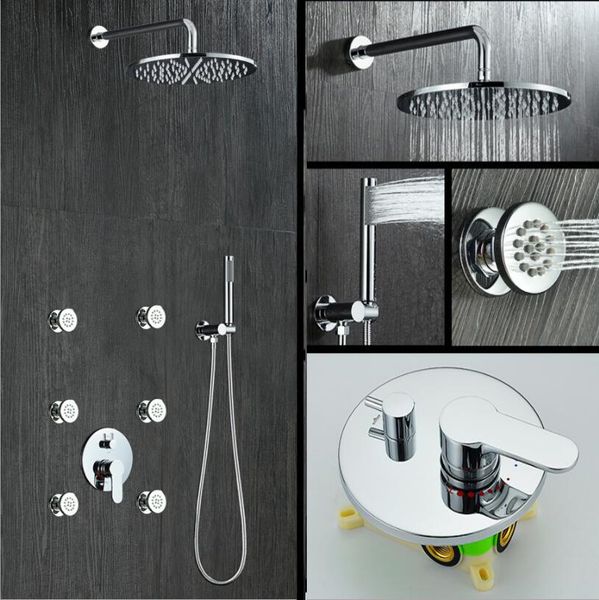 dual handle shower valve control in wall shower body jet set with 8/10/12 inches rainfall shower head brass made
dual handle shower valve control in wall shower body jet set with 8/10/12 inches rainfall shower head brass made