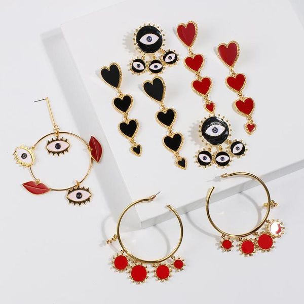 artilady gold color stud earrings for women evil eye earrings jewelry 2020 statement heart party gift drop shipping, Golden;silver
artilady gold color stud earrings for women evil eye earrings jewelry 2020 statement heart party gift drop shipping, Golden;silver