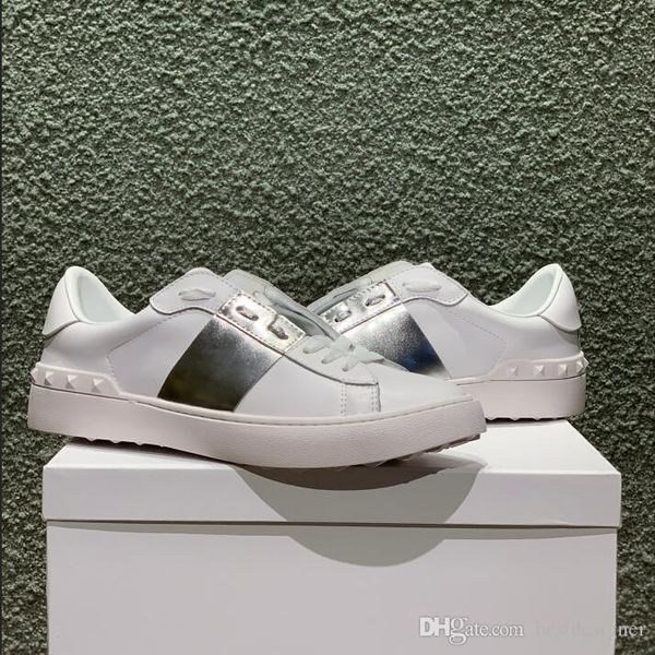 2019 wholesale new casual designer open shoes men women splice silver classic fashion lovers white genuine leather sneakers for sale, Black
2019 wholesale new casual designer open shoes men women splice silver classic fashion lovers white genuine leather sneakers for sale, Black