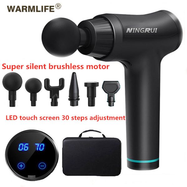 new mute touch screen muscle massage gun deep tissue massager for gun relief body slimming 
new mute touch screen muscle massage gun deep tissue massager for gun relief body slimming