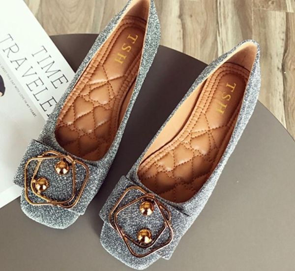 women's shoes in spring and autumn flat bottom square head sequined cloth @2034, Black
women's shoes in spring and autumn flat bottom square head sequined cloth @2034, Black