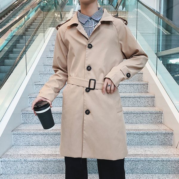 men casual fashion autumn winter 2019 new fashion classical slim long dust coat jacket, Tan;black
men casual fashion autumn winter 2019 new fashion classical slim long dust coat jacket, Tan;black