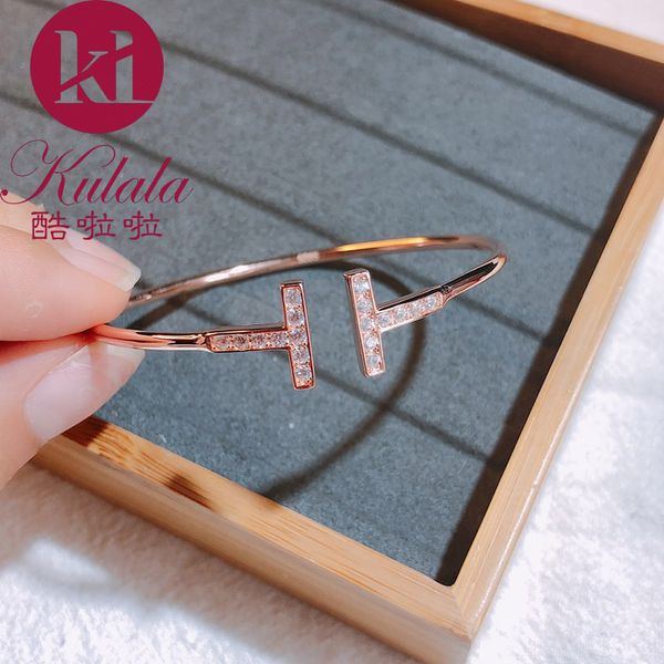 nordic korean version of titanium steel opening double t adjustable diamond rose gold bracelet bracelet fashion wild men and women couple, Silver
nordic korean version of titanium steel opening double t adjustable diamond rose gold bracelet bracelet fashion wild men and women couple, Silver