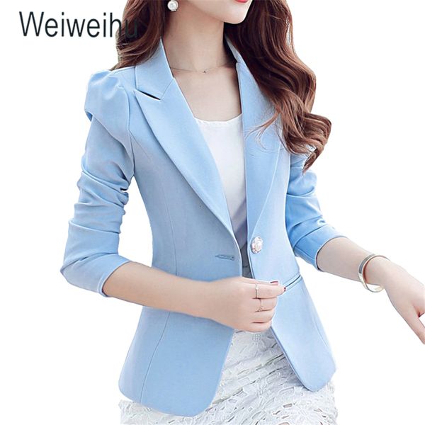 women jacket blazer 2019 sky blue slim fit long sleeve single button coat slim office lady jacket female blazer feminino ly191123, White;black
women jacket blazer 2019 sky blue slim fit long sleeve single button coat slim office lady jacket female blazer feminino ly191123, White;black
